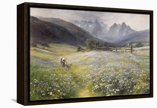 June in the Austrian Tyrol-John MacWhirter-Framed Premier Image Canvas