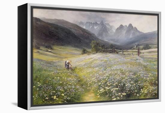 June in the Austrian Tyrol-John MacWhirter-Framed Premier Image Canvas