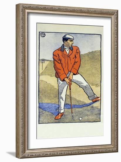 June/July, Detail from 1931 Golfing Calendar, Pub. 1931 (Colour Lithograph)-Edward Penfield-Framed Giclee Print