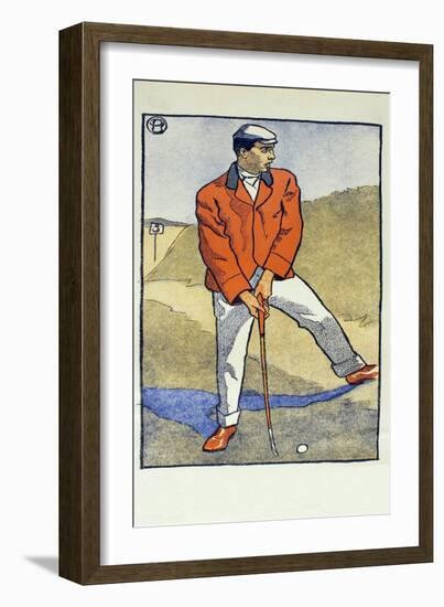 June/July, Detail from 1931 Golfing Calendar, Pub. 1931 (Colour Lithograph)-Edward Penfield-Framed Giclee Print