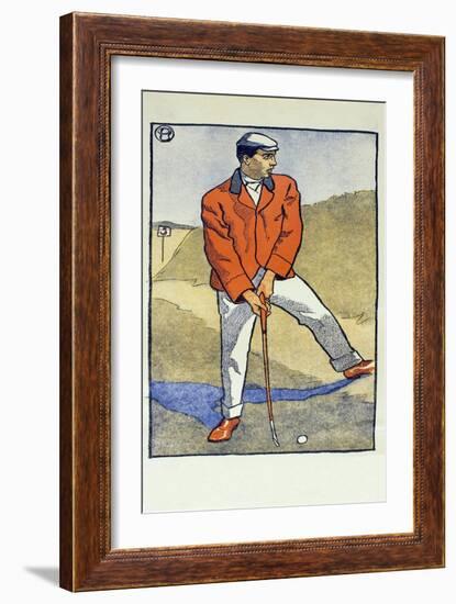 June/July, Detail from 1931 Golfing Calendar, Pub. 1931 (Colour Lithograph)-Edward Penfield-Framed Giclee Print