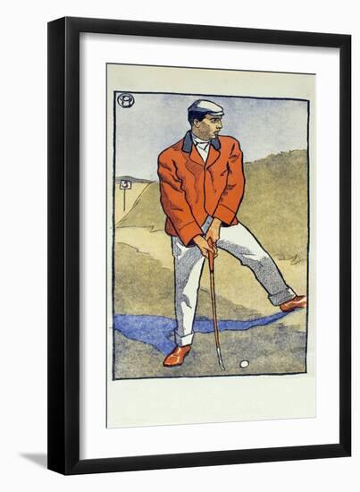 June/July, Detail from 1931 Golfing Calendar, Pub. 1931 (Colour Lithograph)-Edward Penfield-Framed Giclee Print