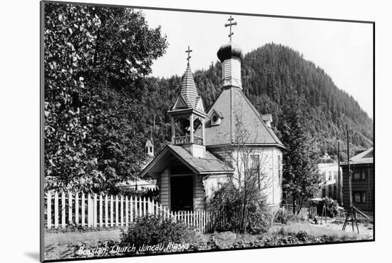 Juneau, Alaska - Russian Church Exterior-Lantern Press-Mounted Art Print