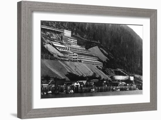 Juneau, Alaska Town Mill View Photograph - Juneau, AK-Lantern Press-Framed Art Print
