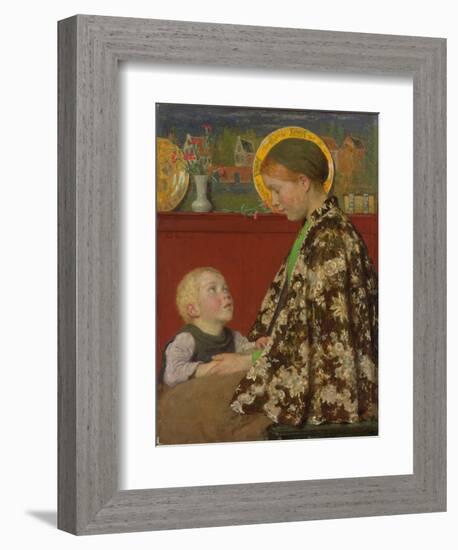 Junge Mutter. Um 1892-95-Gari Melchers-Framed Giclee Print