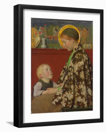 Junge Mutter. Um 1892-95-Gari Melchers-Framed Giclee Print