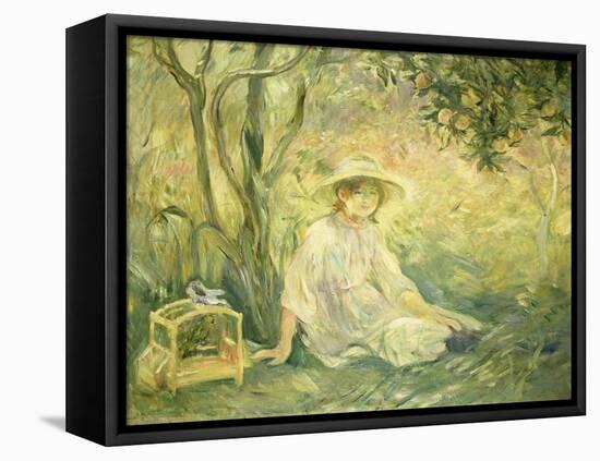 Junges Maedchen Unter Orangenbaeumen, 1889-Berthe Morisot-Framed Premier Image Canvas