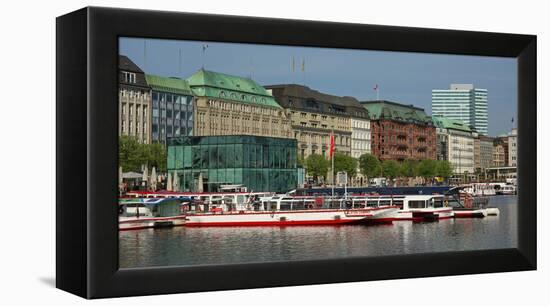 Jungfernstieg at Binnenalster, Hamburg, Germany, Europe-Hans-Peter Merten-Framed Premier Image Canvas