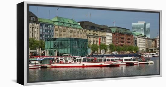 Jungfernstieg at Binnenalster, Hamburg, Germany, Europe-Hans-Peter Merten-Framed Premier Image Canvas