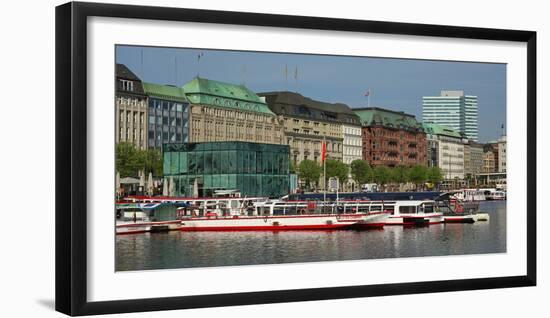 Jungfernstieg at Binnenalster, Hamburg, Germany, Europe-Hans-Peter Merten-Framed Photographic Print