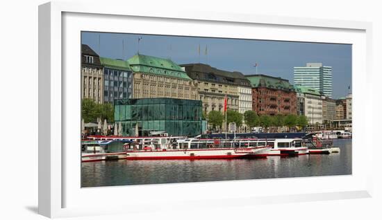 Jungfernstieg at Binnenalster, Hamburg, Germany, Europe-Hans-Peter Merten-Framed Photographic Print