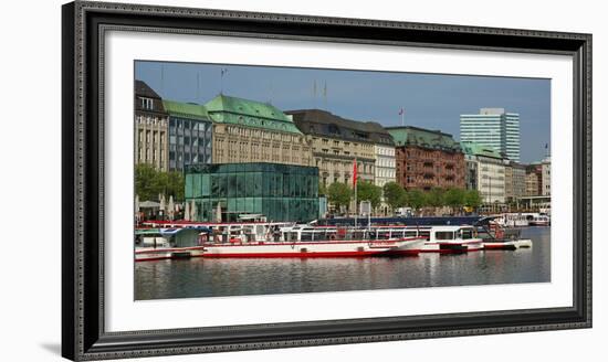 Jungfernstieg at Binnenalster, Hamburg, Germany, Europe-Hans-Peter Merten-Framed Photographic Print