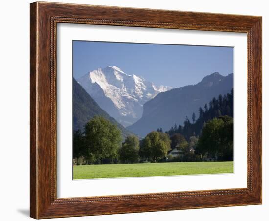 Jungfrau and Interlaken, Berner Oberland, Switzerland-Doug Pearson-Framed Premium Photographic Print