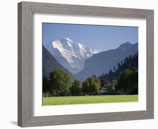 Jungfrau and Interlaken, Berner Oberland, Switzerland-Doug Pearson-Framed Photographic Print