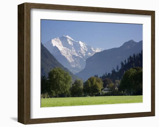 Jungfrau and Interlaken, Berner Oberland, Switzerland-Doug Pearson-Framed Photographic Print