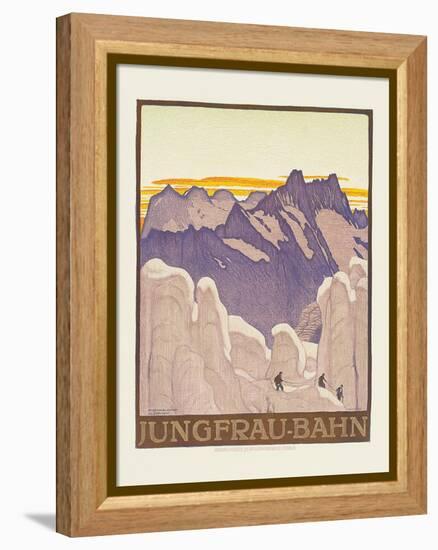 Jungfrau-Bahn, Poster Advertising the Jungfrau Mountain Railway-Emil Cardinaux-Framed Premier Image Canvas