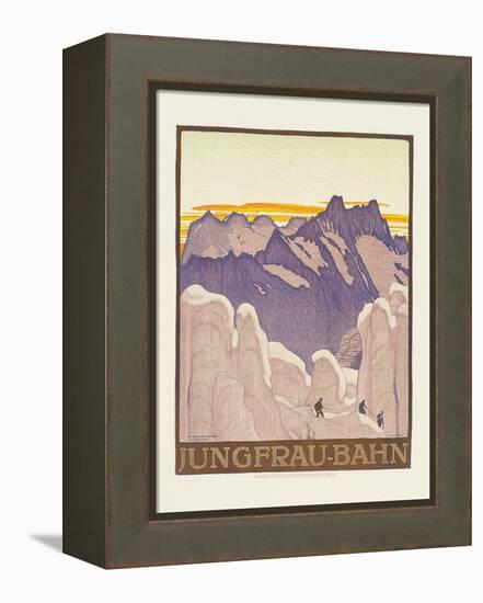 Jungfrau-Bahn, Poster Advertising the Jungfrau Mountain Railway-Emil Cardinaux-Framed Premier Image Canvas