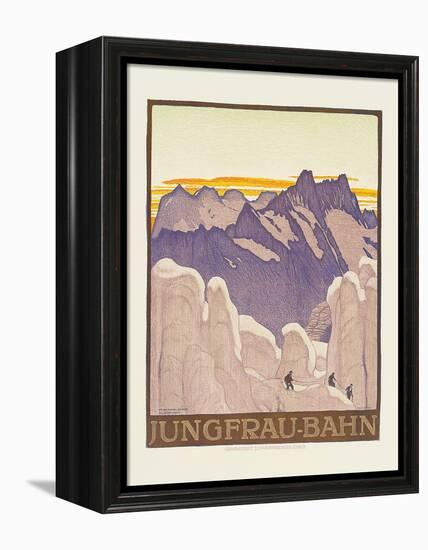 Jungfrau-Bahn, Poster Advertising the Jungfrau Mountain Railway-Emil Cardinaux-Framed Premier Image Canvas