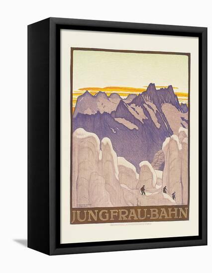 Jungfrau-Bahn, Poster Advertising the Jungfrau Mountain Railway-Emil Cardinaux-Framed Premier Image Canvas