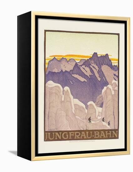 Jungfrau-Bahn, Poster Advertising the Jungfrau Mountain Railway-Emil Cardinaux-Framed Premier Image Canvas