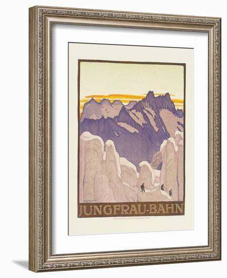 Jungfrau-Bahn, Poster Advertising the Jungfrau Mountain Railway-Emil Cardinaux-Framed Giclee Print