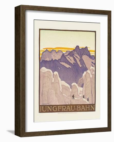 Jungfrau-Bahn, Poster Advertising the Jungfrau Mountain Railway-Emil Cardinaux-Framed Giclee Print