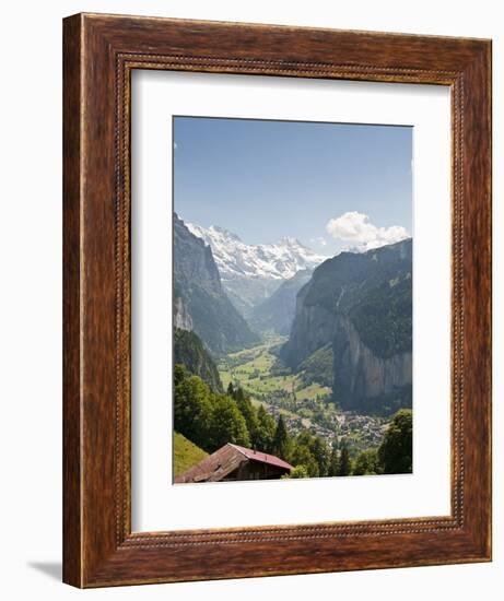 Jungfrau Massif Above Lauterbrunnen, Jungfrau Region, Switzerland, Europe-Michael DeFreitas-Framed Photographic Print