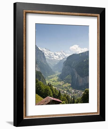 Jungfrau Massif Above Lauterbrunnen, Jungfrau Region, Switzerland, Europe-Michael DeFreitas-Framed Photographic Print