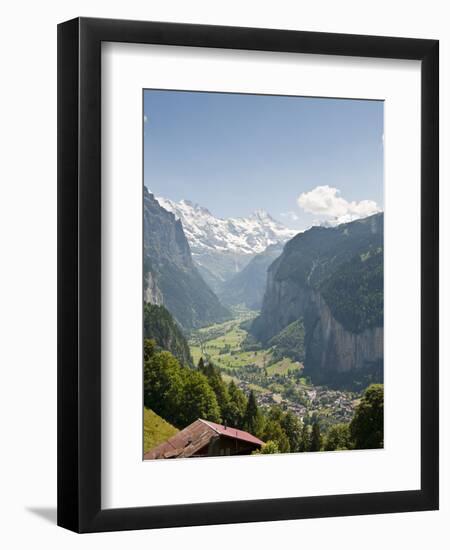 Jungfrau Massif Above Lauterbrunnen, Jungfrau Region, Switzerland, Europe-Michael DeFreitas-Framed Photographic Print