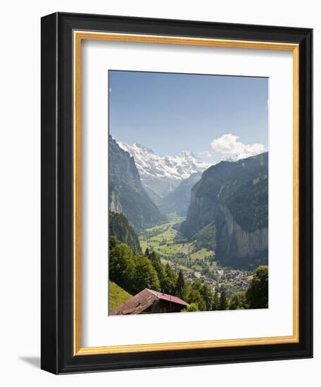 Jungfrau Massif Above Lauterbrunnen, Jungfrau Region, Switzerland, Europe-Michael DeFreitas-Framed Photographic Print