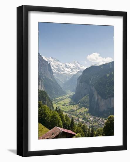 Jungfrau Massif Above Lauterbrunnen, Jungfrau Region, Switzerland, Europe-Michael DeFreitas-Framed Photographic Print