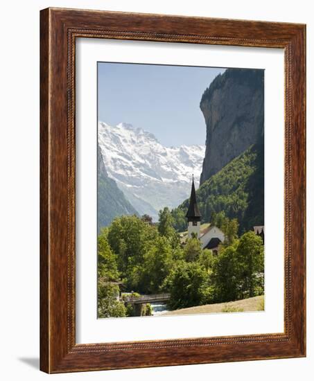 Jungfrau Massif Above Lauterbrunnen, Jungfrau Region, Switzerland, Europe-Michael DeFreitas-Framed Photographic Print