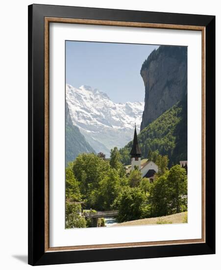 Jungfrau Massif Above Lauterbrunnen, Jungfrau Region, Switzerland, Europe-Michael DeFreitas-Framed Photographic Print