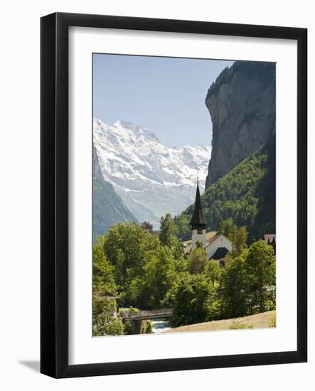 Jungfrau Massif Above Lauterbrunnen, Jungfrau Region, Switzerland, Europe-Michael DeFreitas-Framed Photographic Print