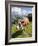 Jungfrau Massif and Cow Near Murren, Jungfrau Region, Switzerland, Europe-Michael DeFreitas-Framed Photographic Print