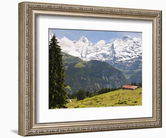 Jungfrau Massif From Murren, Jungfrau Region, Switzerland, Europe-Michael DeFreitas-Framed Photographic Print