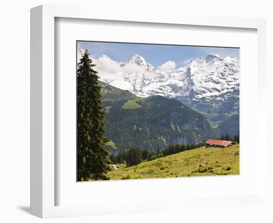 Jungfrau Massif From Murren, Jungfrau Region, Switzerland, Europe-Michael DeFreitas-Framed Photographic Print