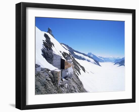 Jungfraujoch, 3454 M, and Aletsch Glacier, Bernese Oberland, Swiss Alps, Switzerland-Hans Peter Merten-Framed Photographic Print