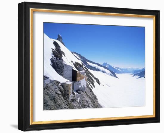 Jungfraujoch, 3454 M, and Aletsch Glacier, Bernese Oberland, Swiss Alps, Switzerland-Hans Peter Merten-Framed Photographic Print