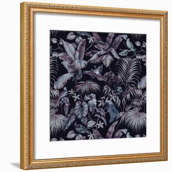 Jungle Canopy Midnight-Bill Jackson-Framed Giclee Print