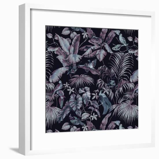 Jungle Canopy Midnight-Bill Jackson-Framed Giclee Print