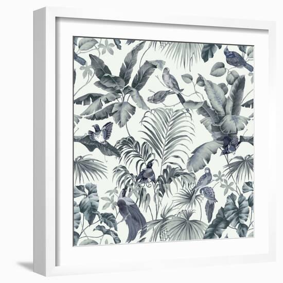 Jungle Canopy Steel Gray-Bill Jackson-Framed Giclee Print