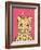 Jungle Cat Hot Pink-Moira Hershey-Framed Art Print