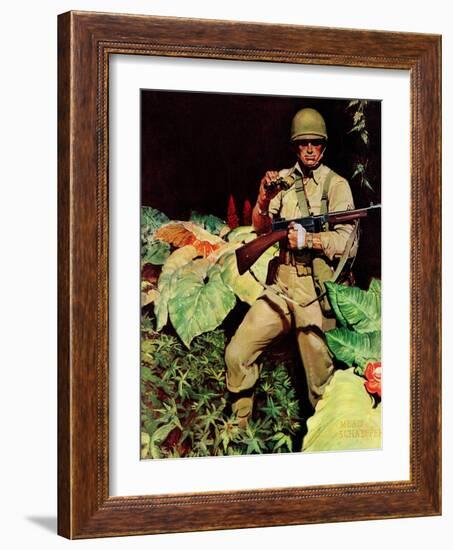 "Jungle Commando," October 24, 1942-Mead Schaeffer-Framed Giclee Print