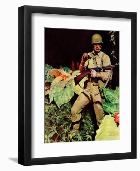 "Jungle Commando," October 24, 1942-Mead Schaeffer-Framed Giclee Print