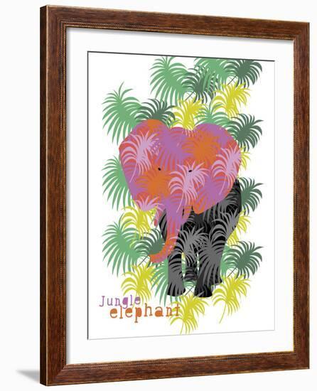 Jungle Elephant-Laure Girardin-Vissian-Framed Giclee Print