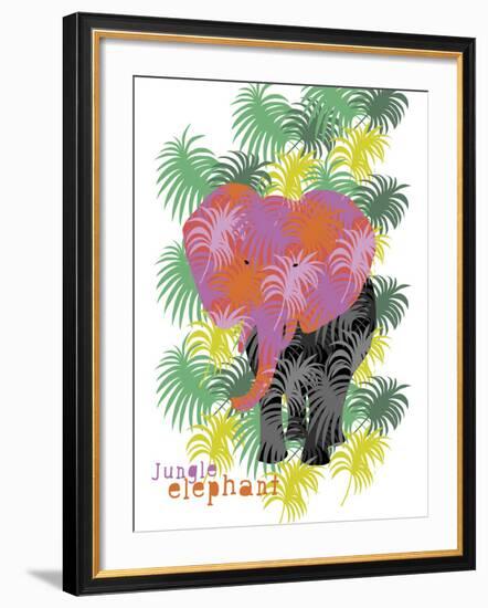 Jungle Elephant-Laure Girardin-Vissian-Framed Giclee Print