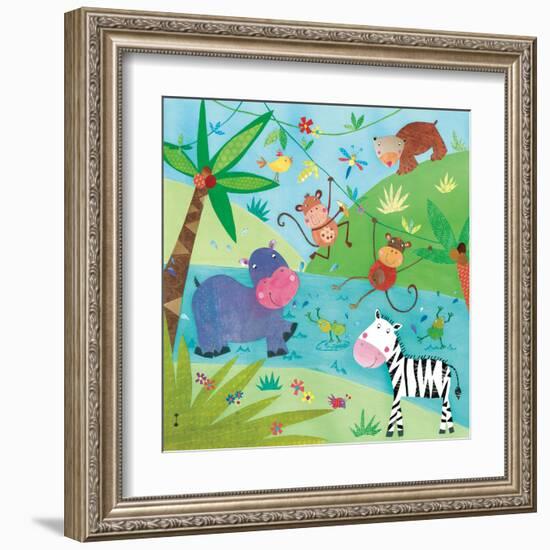 Jungle Friends I-Kate and Elizabeth Pope-Framed Art Print