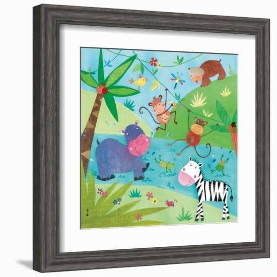 Jungle Friends I-Kate and Elizabeth Pope-Framed Art Print