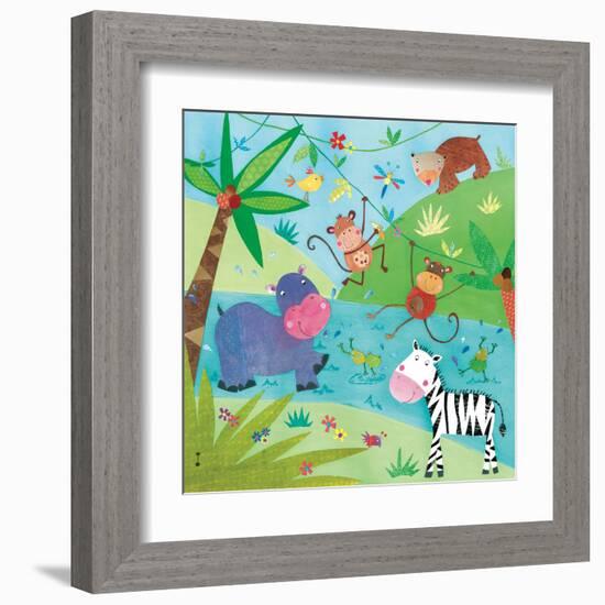 Jungle Friends I-Kate and Elizabeth Pope-Framed Art Print